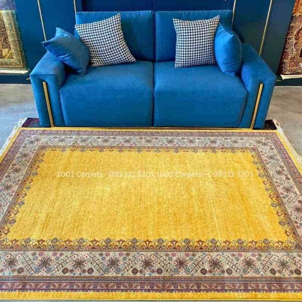 Thảm Ba Tư 1001 Sắc Màu - Vàng 100336 và sofa